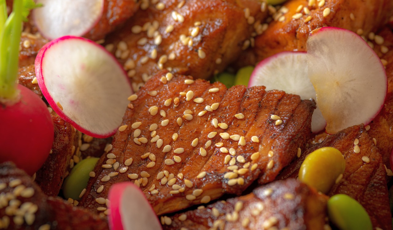 Der Teriyaki-Lachs Catering Kunz-Mahl Köln